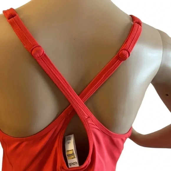 Y2K,vtg,Lole NITA racerback tank top ,coral padded ,high impact,NWT - Picture 7 of 11